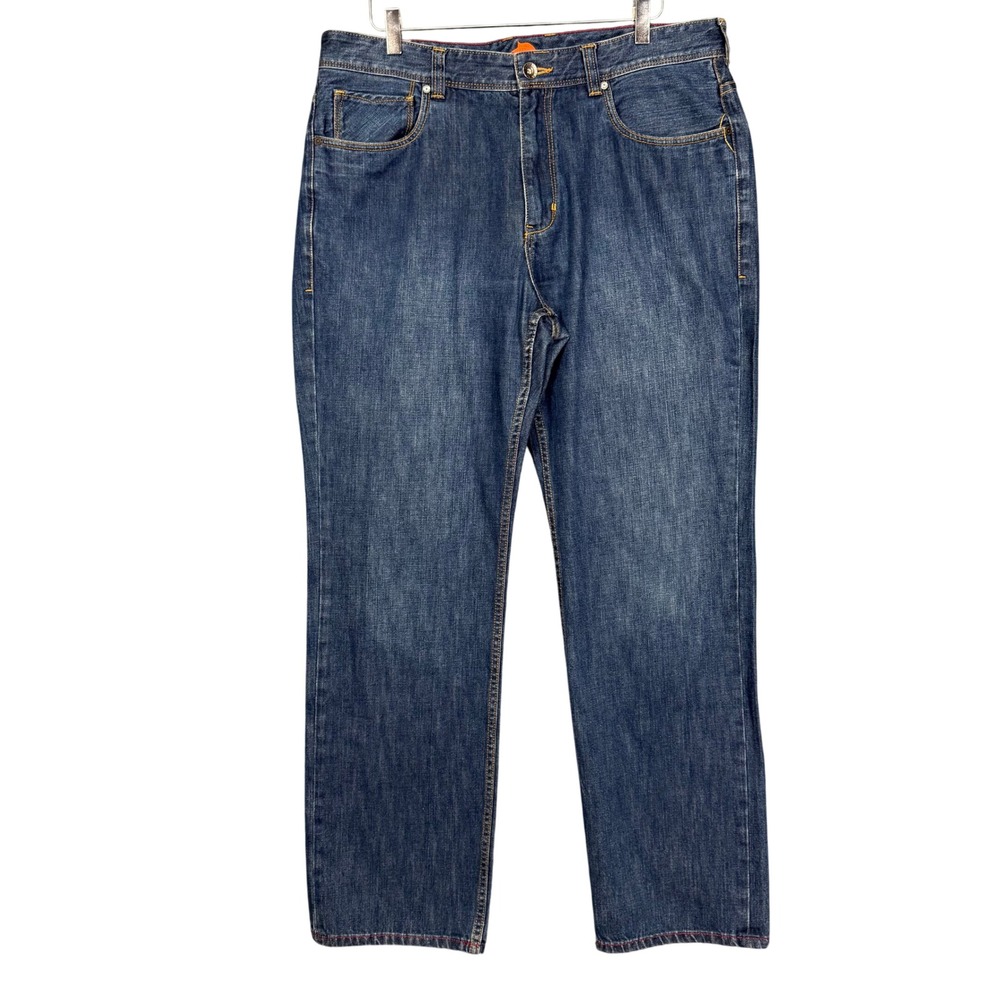 Tommy Bahama Jeans Mens 38x34 Blue Santorini Relaxed Fit Denim High Rise Stretch